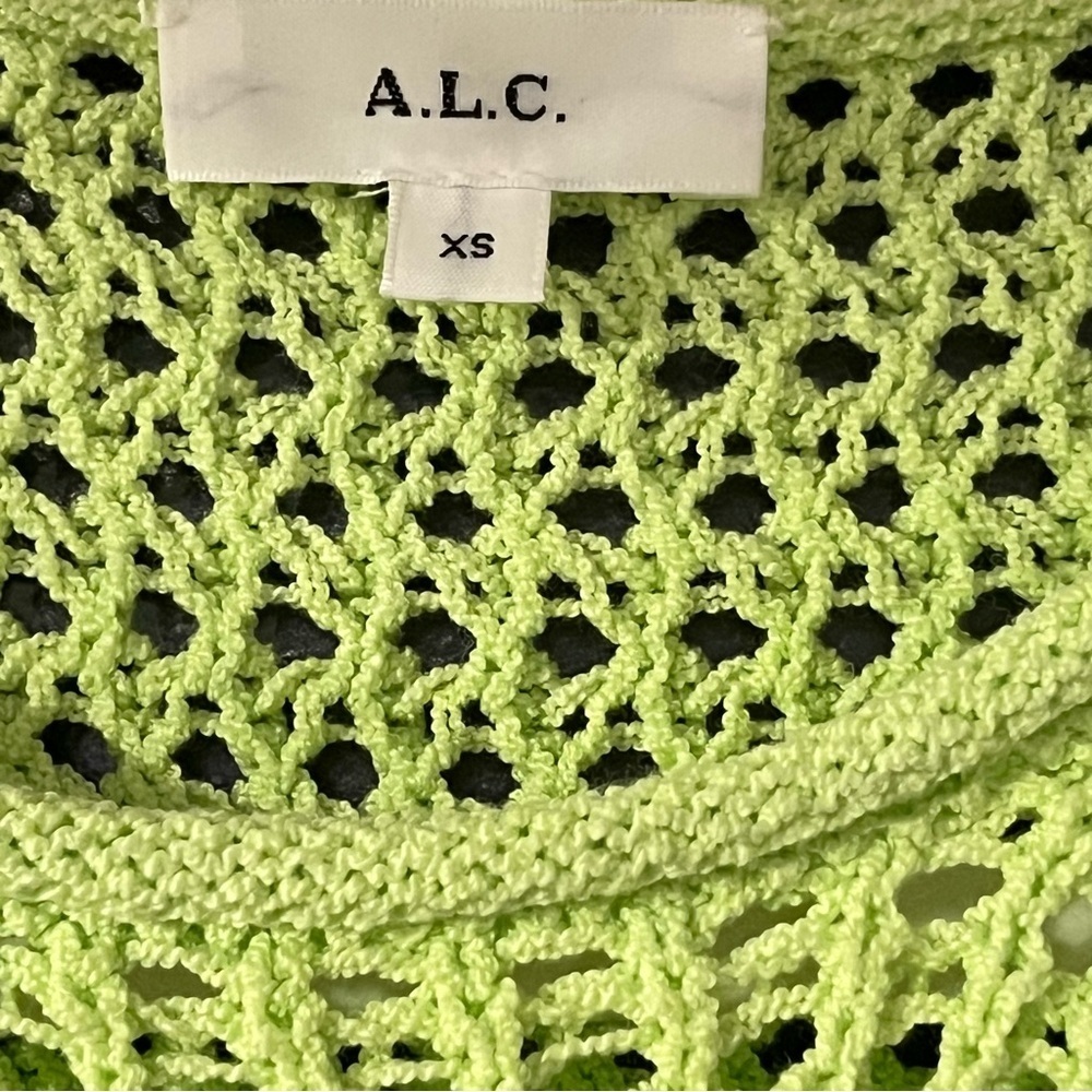 A.L.C. Laney Open Knit Crochet Balloon Sleeve Pullover Sweater — XS - Picture 9 of 11